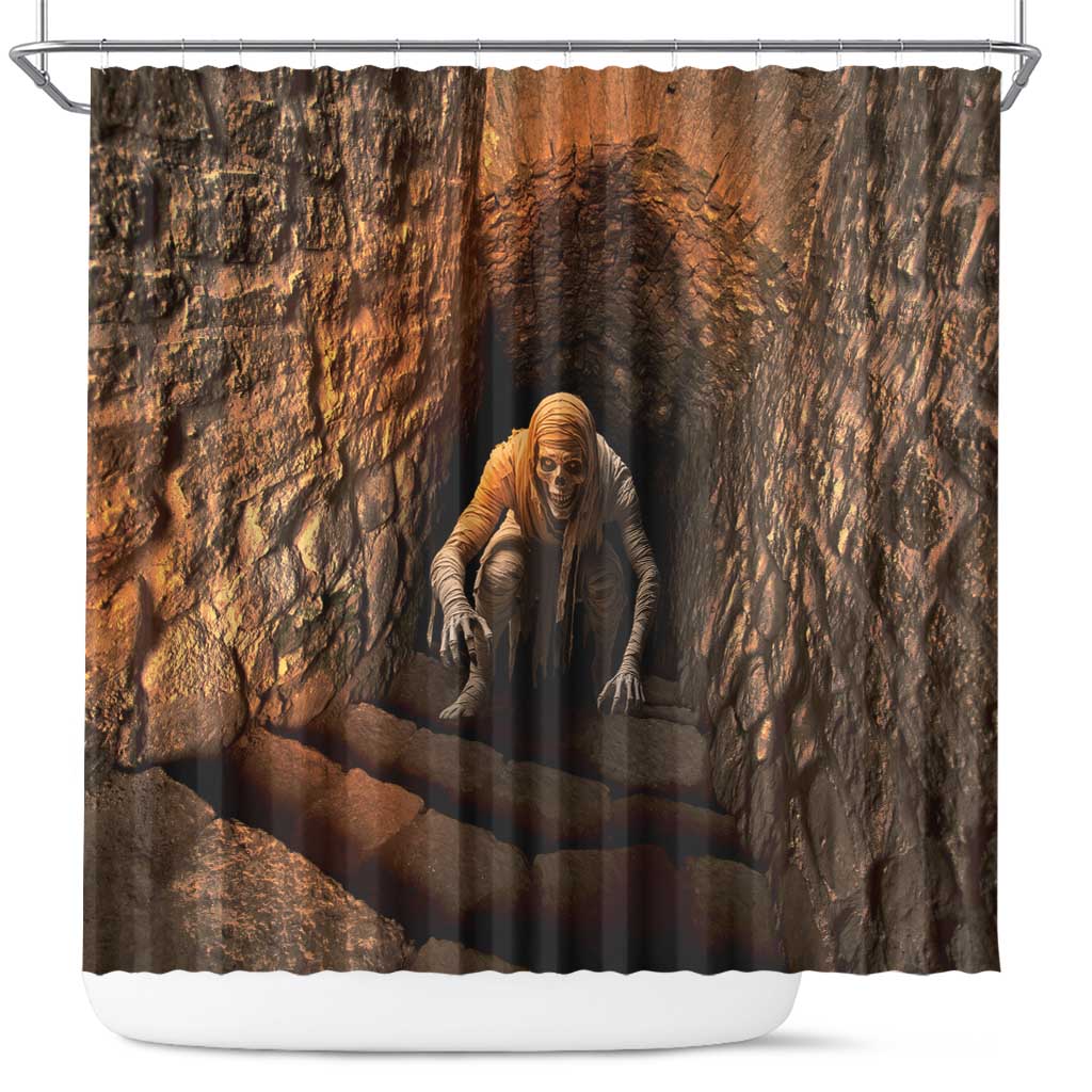 3D Illusion Scary Halloween Shower Curtain Creepy Mummy - Wonder Print Shop