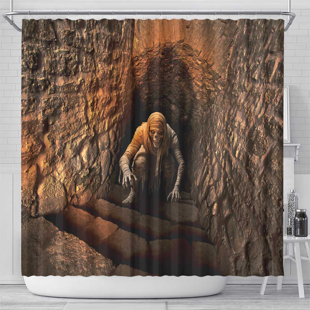 3D Illusion Scary Halloween Shower Curtain Creepy Mummy - Wonder Print Shop
