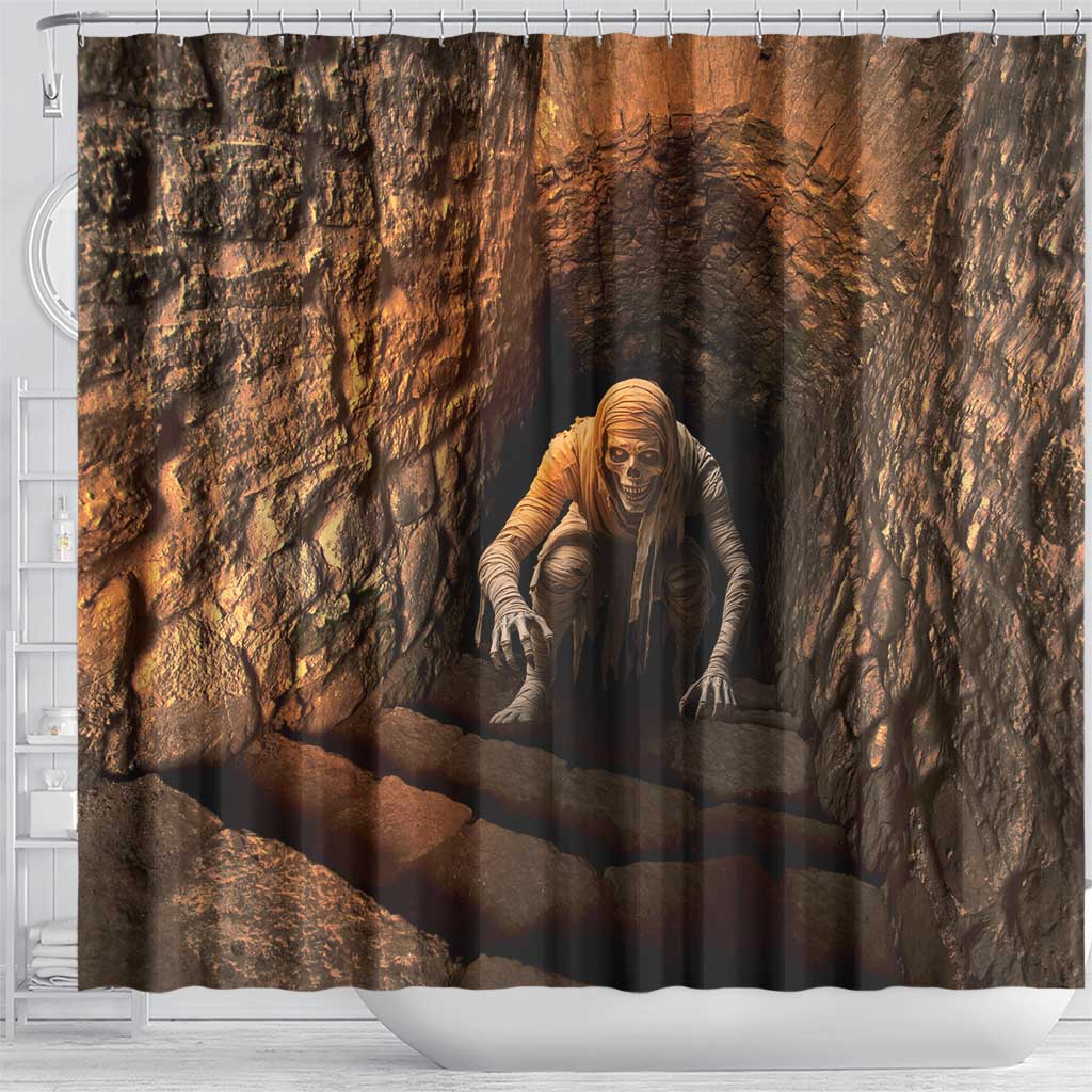 3D Illusion Scary Halloween Shower Curtain Creepy Mummy - Wonder Print Shop
