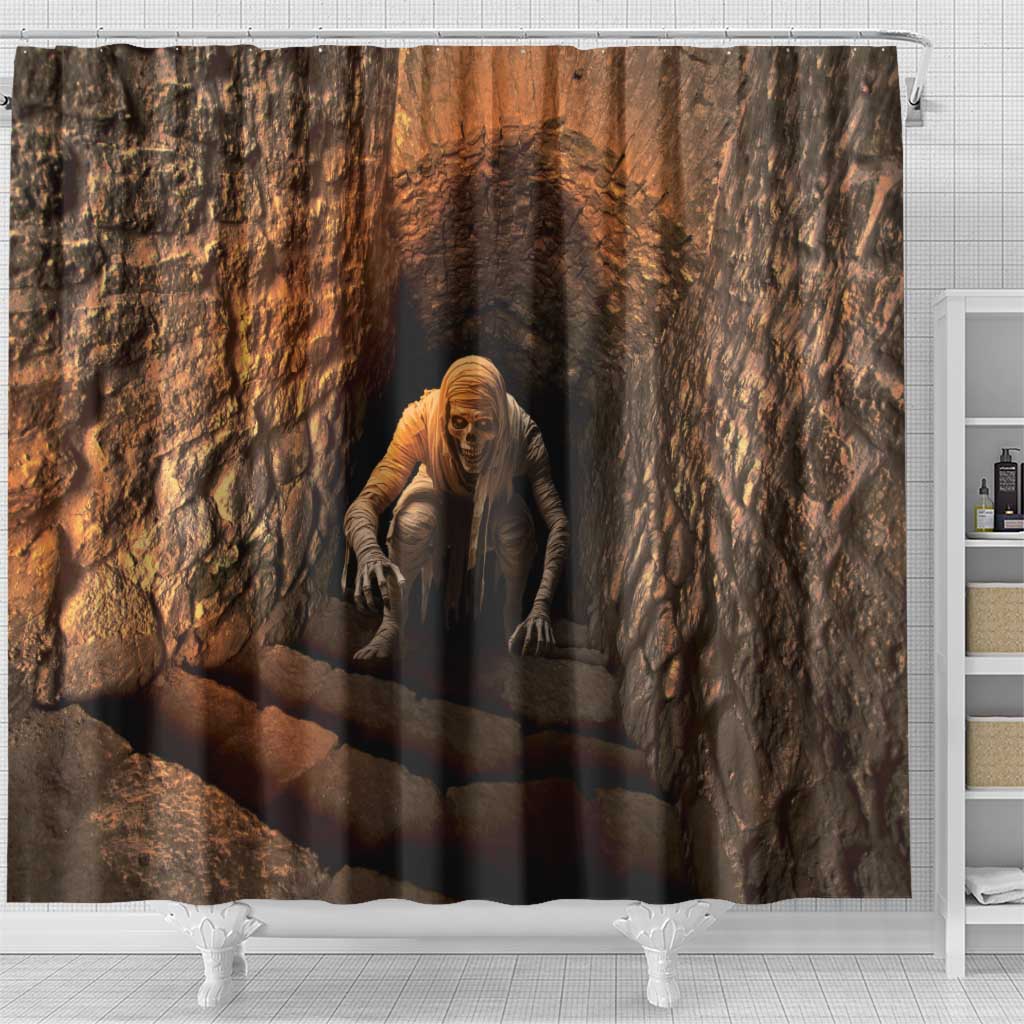 3D Illusion Scary Halloween Shower Curtain Creepy Mummy - Wonder Print Shop