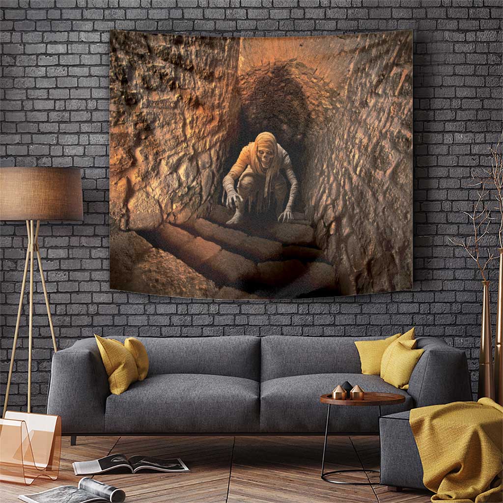 3D Illusion Scary Halloween Tapestry Creepy Mummy - Wonder Print Shop