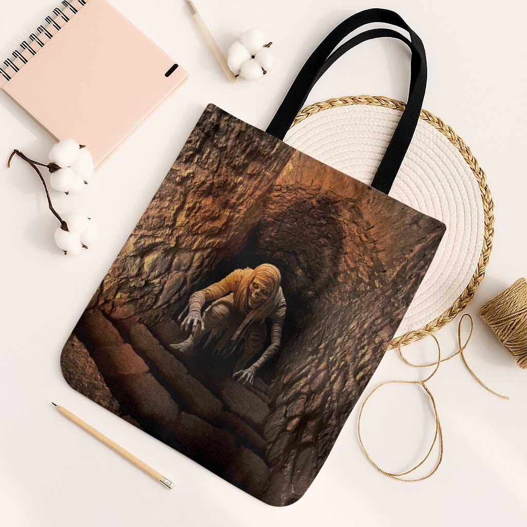 3D Illusion Scary Halloween Tote Bag Creepy Mummy - Wonder Print Shop