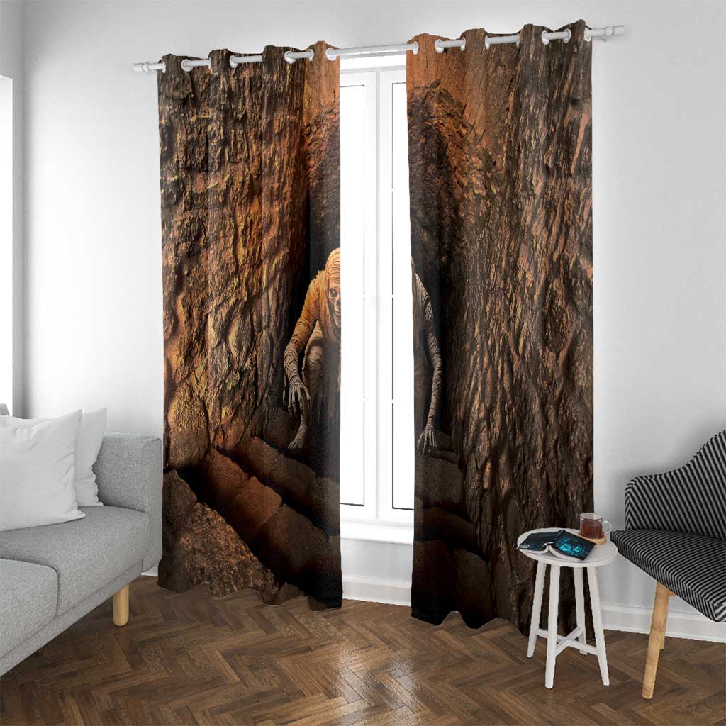 3D Illusion Scary Halloween Window Curtain Creepy Mummy - Wonder Print Shop