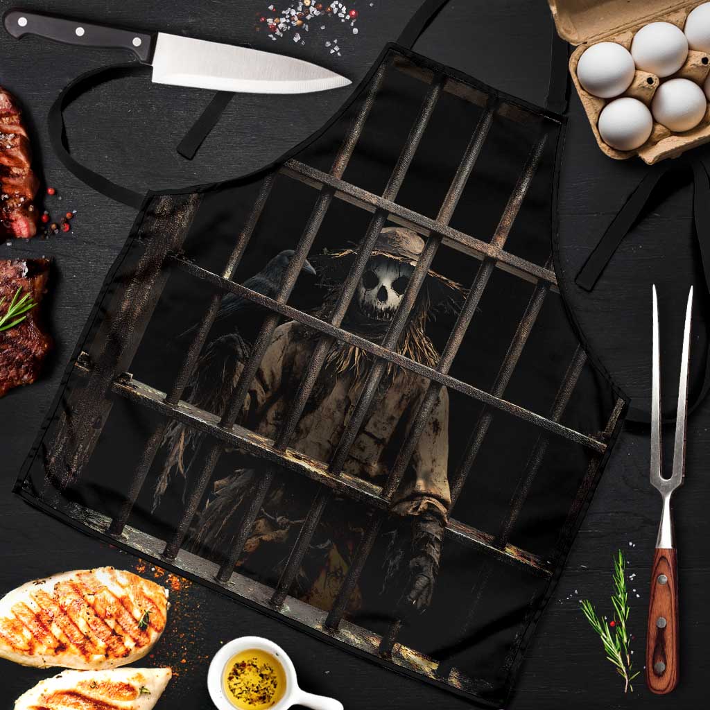 3D Illusion Straw Man Halloween Apron Behind The Bars - Wonder Print Shop