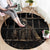 3D Illusion Straw Man Halloween Round Carpet Behind The Bars - Wonder Print Shop