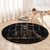 3D Illusion Straw Man Halloween Round Carpet Behind The Bars - Wonder Print Shop