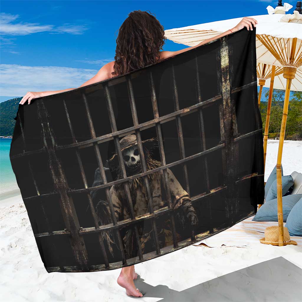 3D Illusion Straw Man Halloween Sarong Behind The Bars - Wonder Print Shop