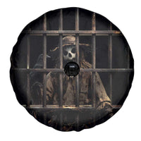 3D Illusion Straw Man Halloween Spare Tire Cover Behind The Bars - Wonder Print Shop