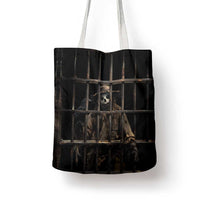 3D Illusion Straw Man Halloween Tote Bag Behind The Bars - Wonder Print Shop