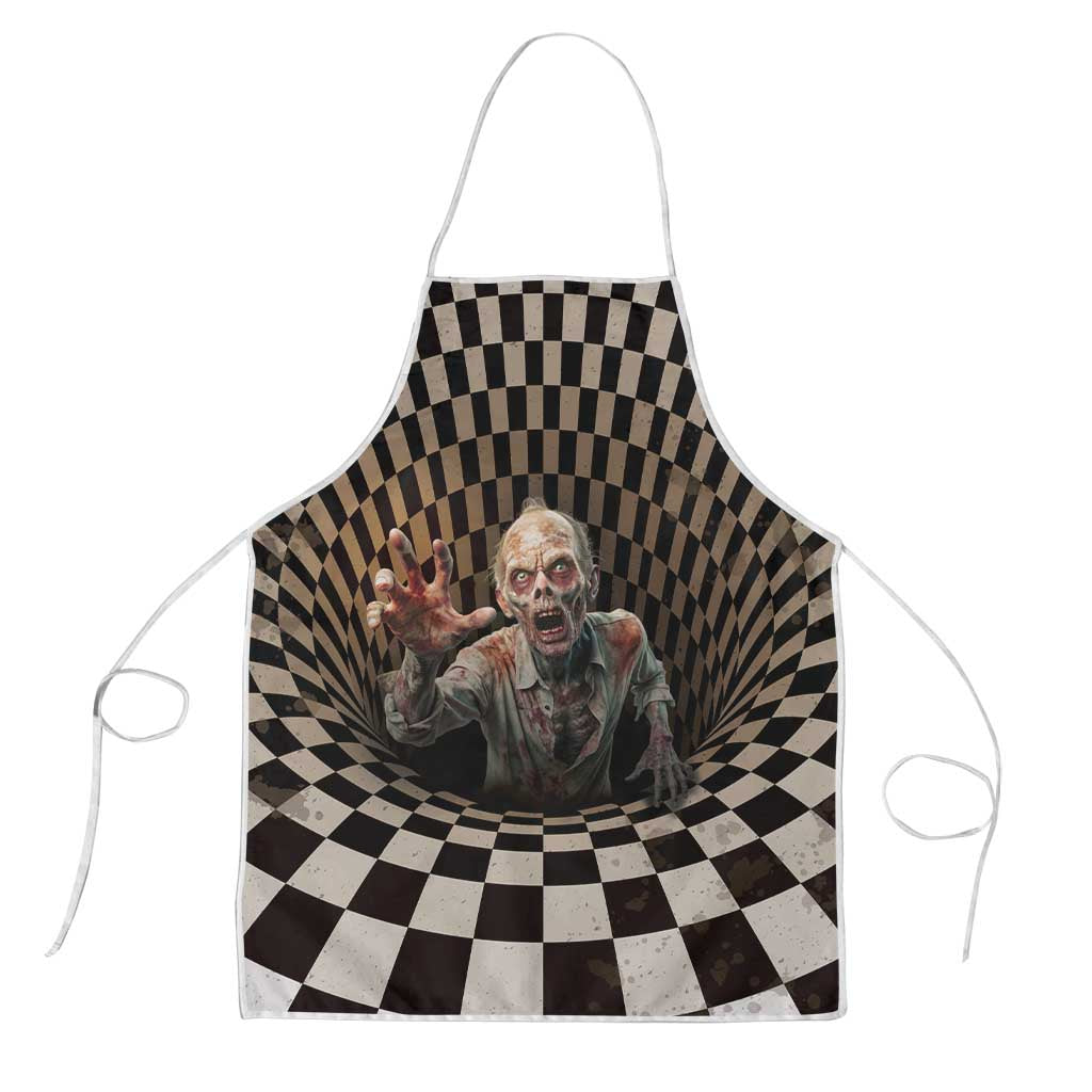 3D Illusion Zombie Halloween Apron Horror Style - Wonder Print Shop