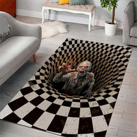 3D Illusion Zombie Halloween Area Rug Horror Style - Wonder Print Shop