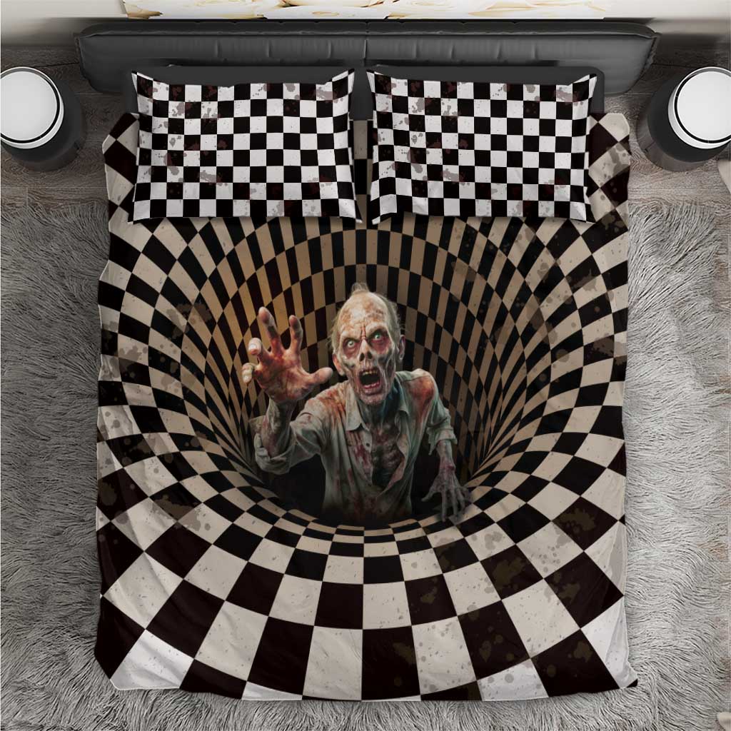 3D Illusion Zombie Halloween Bedding Set Horror Style DT05