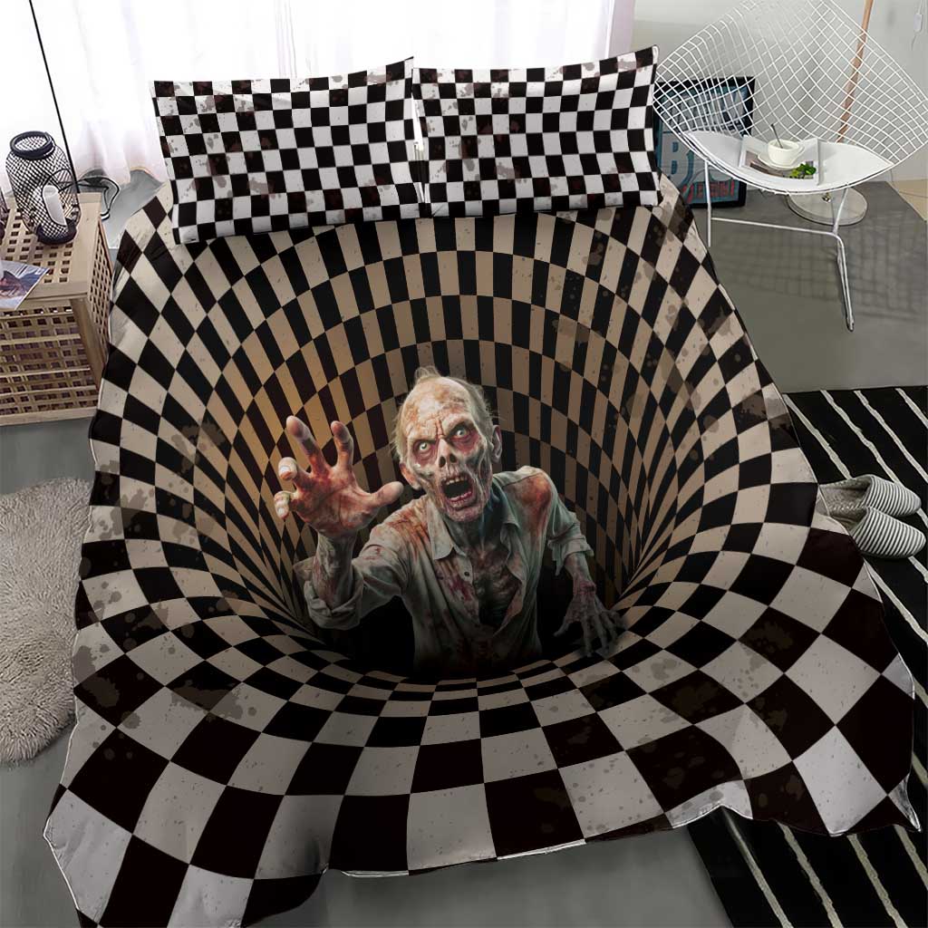 3D Illusion Zombie Halloween Bedding Set Horror Style DT05