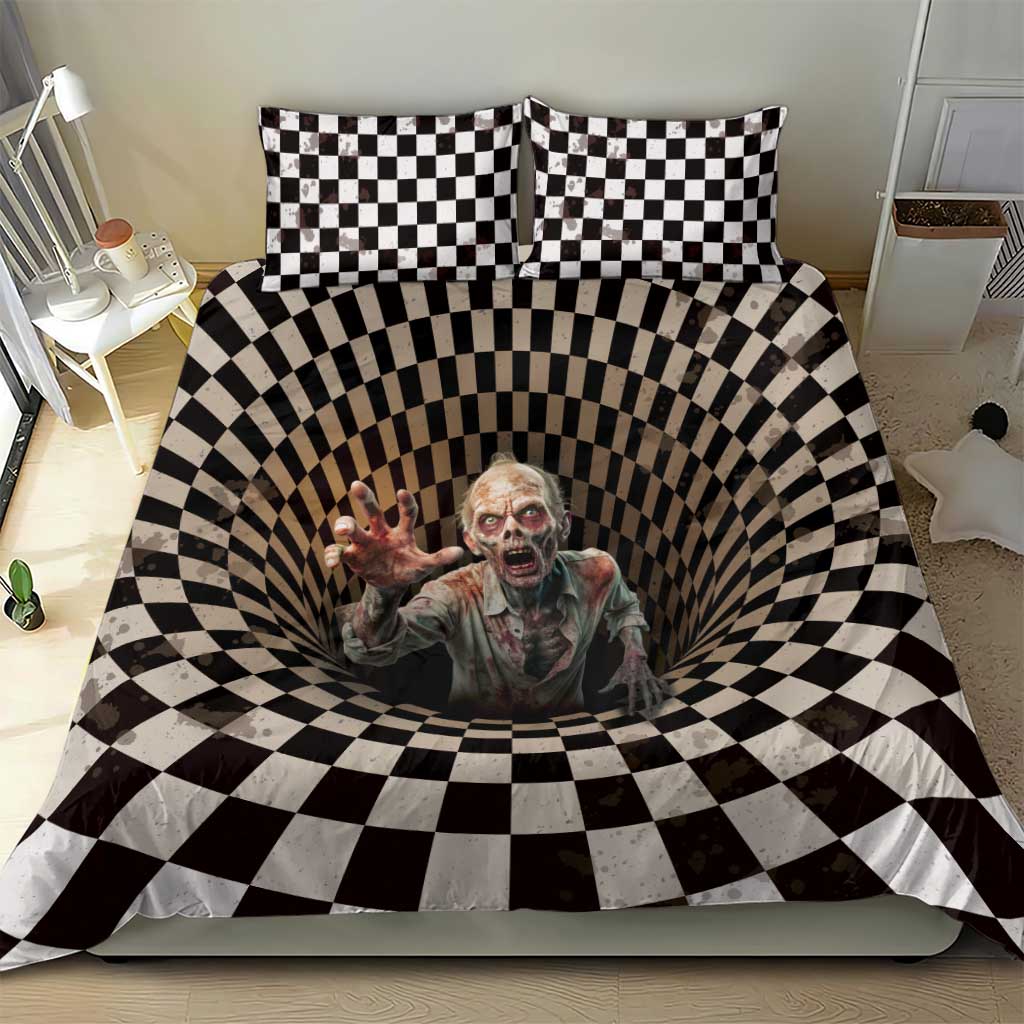 3D Illusion Zombie Halloween Bedding Set Horror Style DT05