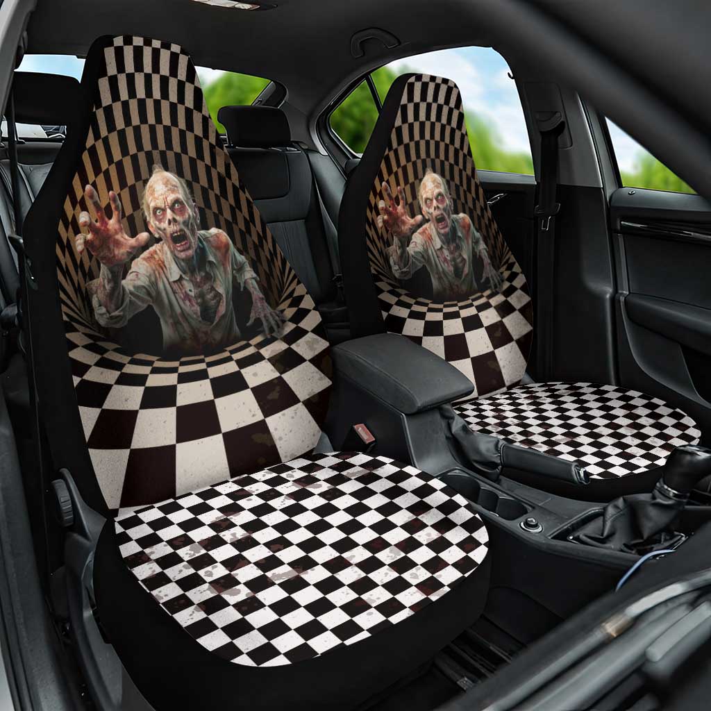 3D Illusion Zombie Halloween Car Seat Cover Horror Style DT05