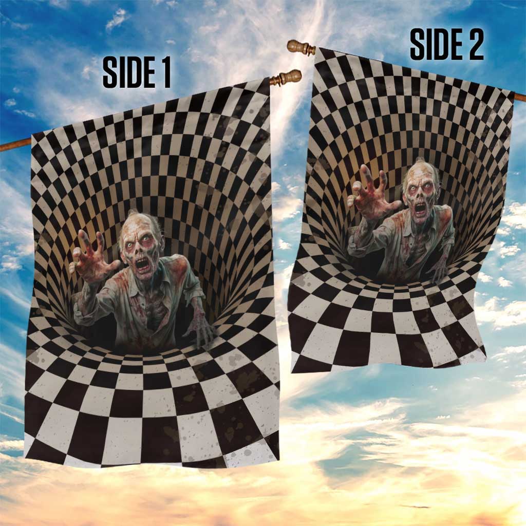 3D Illusion Zombie Halloween Garden Flag Horror Style - Wonder Print Shop