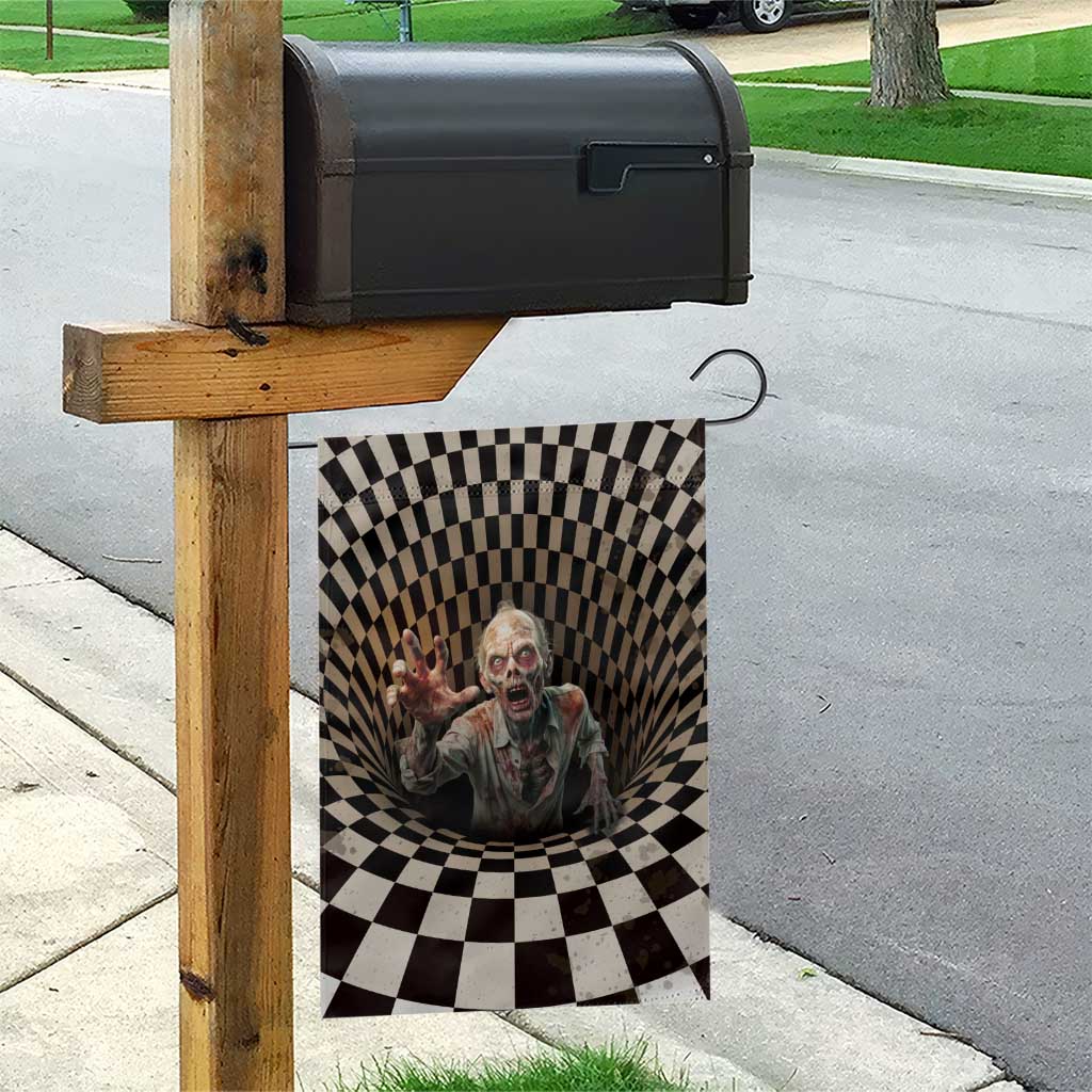 3D Illusion Zombie Halloween Garden Flag Horror Style - Wonder Print Shop