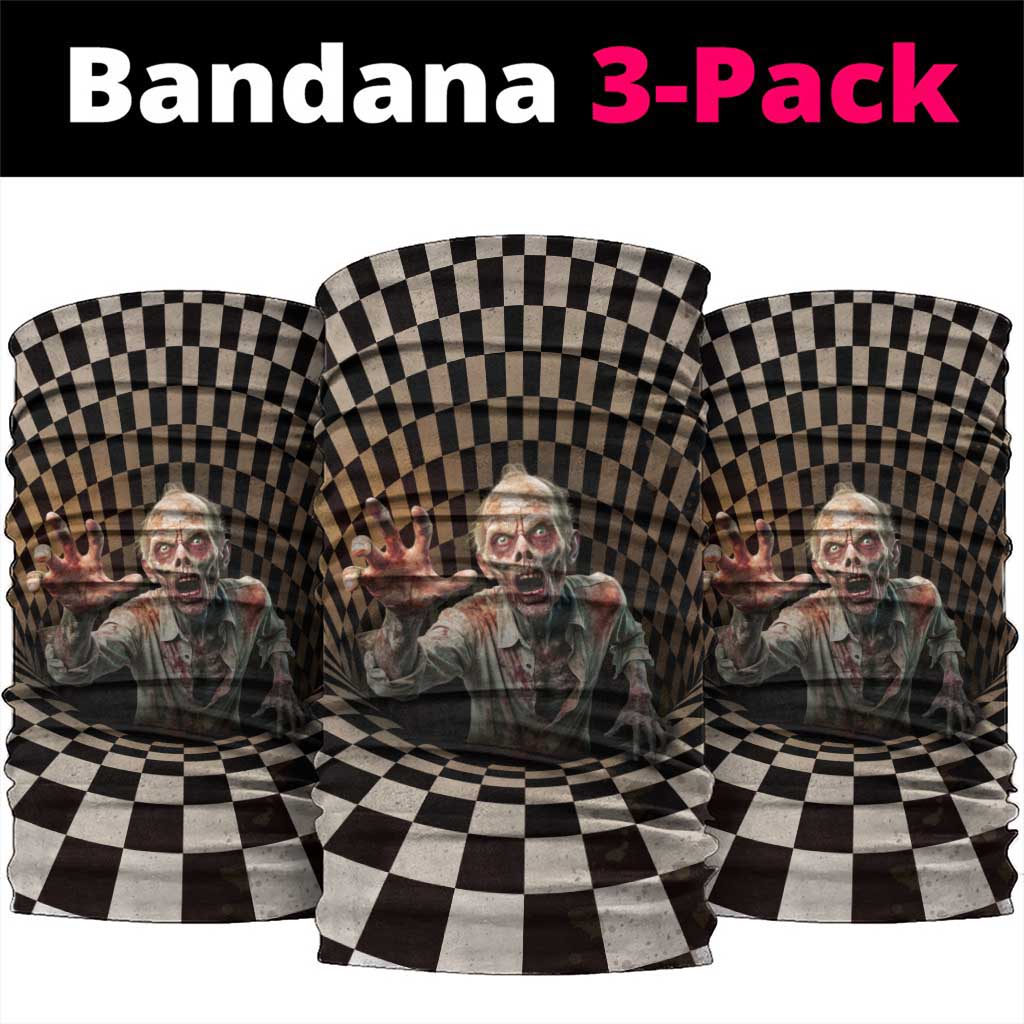 3D Illusion Zombie Halloween Neck Gaiter Horror Style - Wonder Print Shop