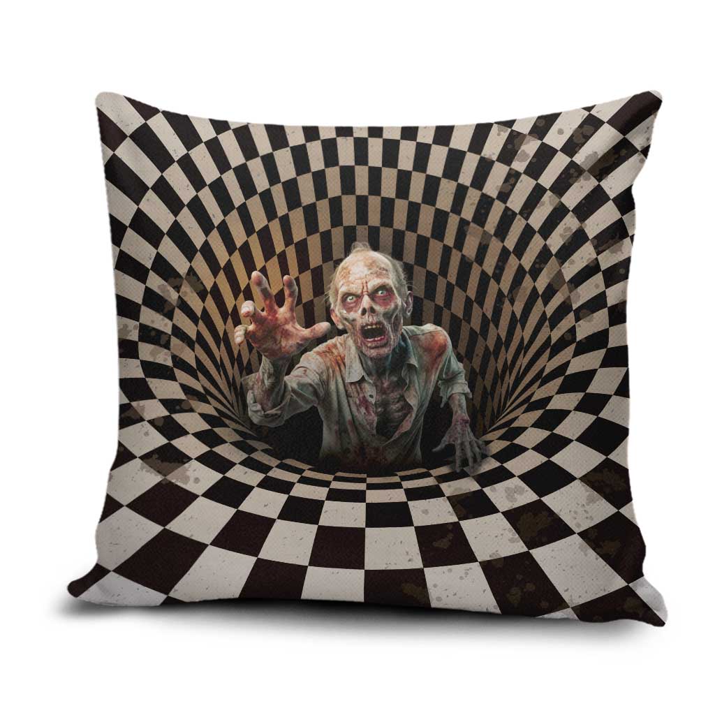 3D Illusion Zombie Halloween Pillow Cover Horror Style - Wonder Print Shop