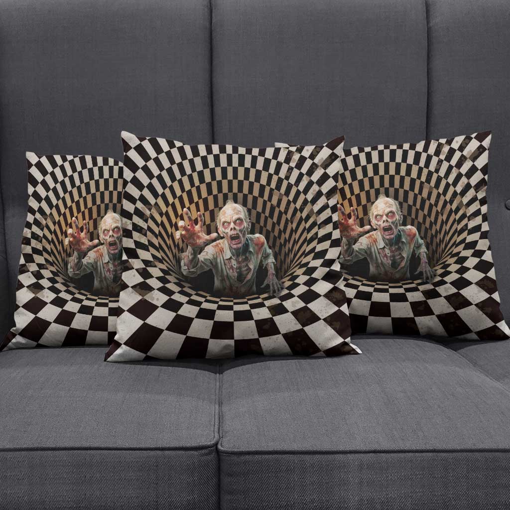 3D Illusion Zombie Halloween Pillow Cover Horror Style - Wonder Print Shop