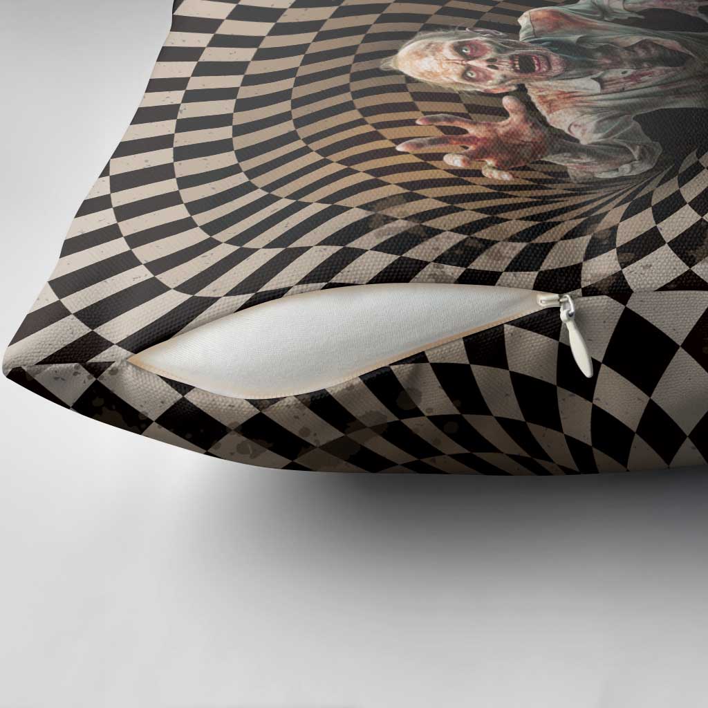 3D Illusion Zombie Halloween Pillow Cover Horror Style - Wonder Print Shop