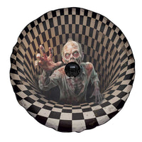 3D Illusion Zombie Halloween Spare Tire Cover Horror Style - Wonder Print Shop