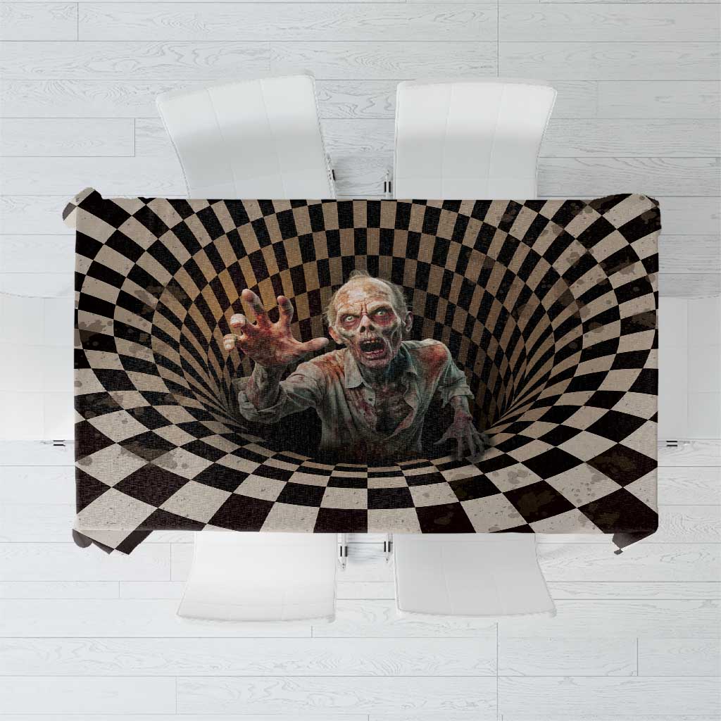 3D Illusion Zombie Halloween Tablecloth Horror Style - Wonder Print Shop