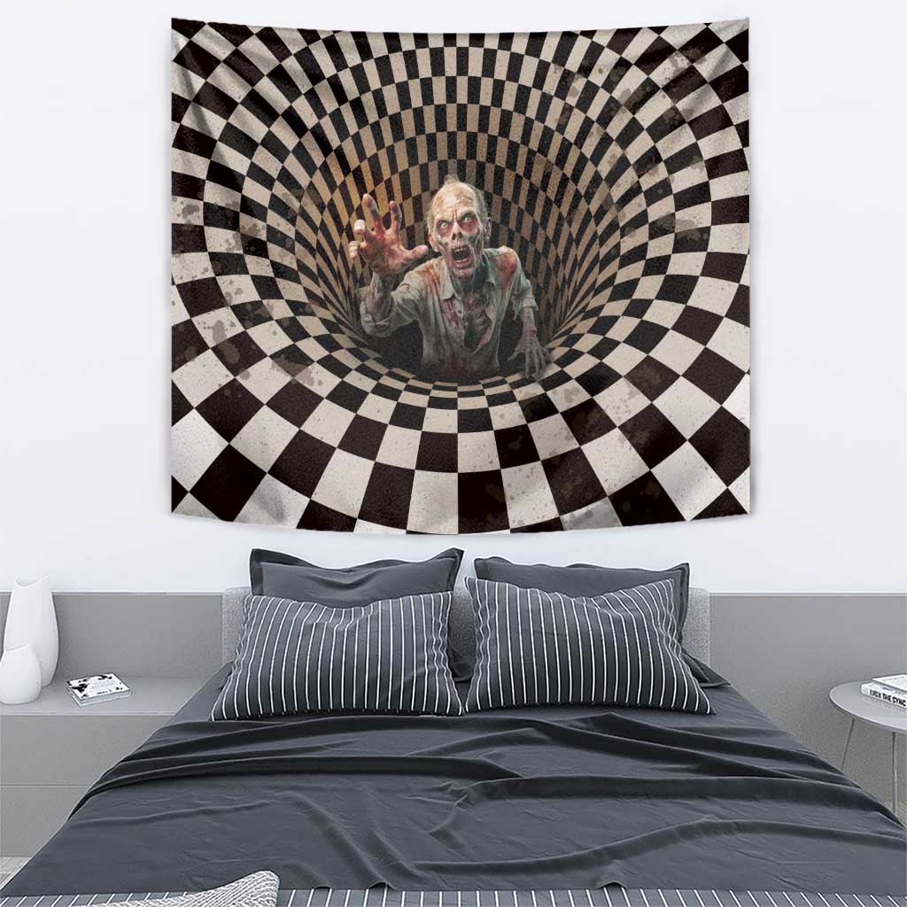 3D Illusion Zombie Halloween Tapestry Horror Style - Wonder Print Shop
