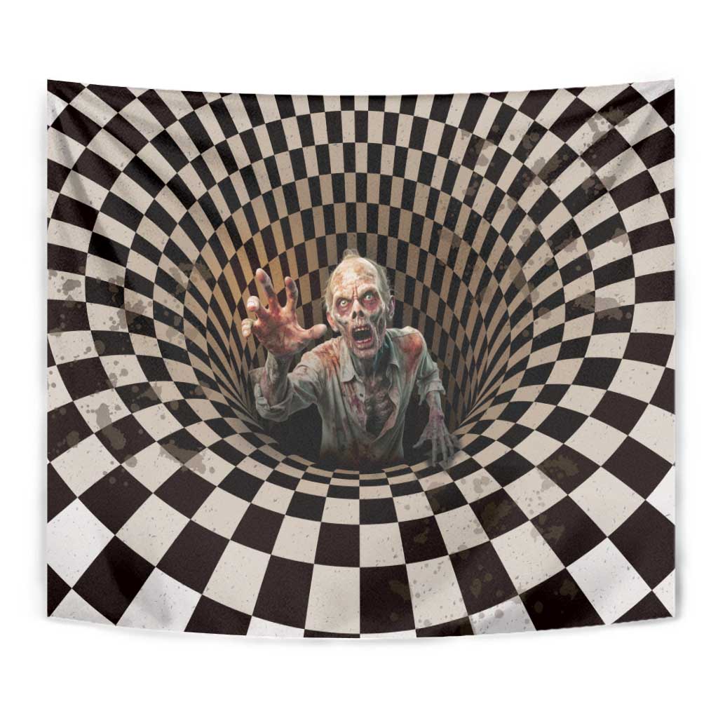 3D Illusion Zombie Halloween Tapestry Horror Style - Wonder Print Shop