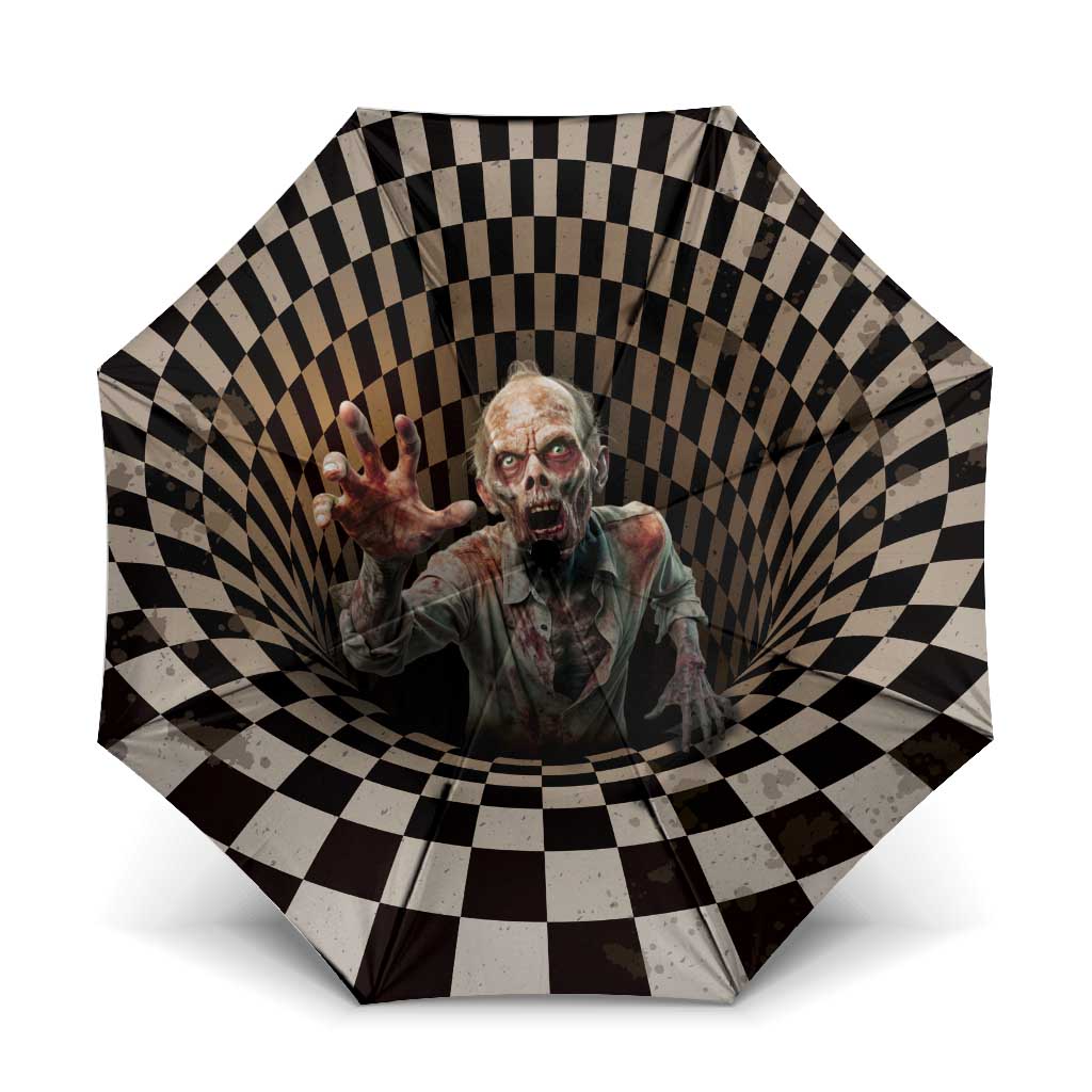 3D Illusion Zombie Halloween Umbrella Horror Style - Wonder Print Shop