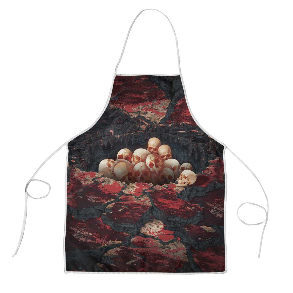3D Illusion Skull Halloween Apron Hell Pit - Wonder Print Shop