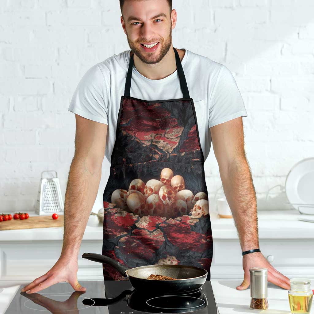 3D Illusion Skull Halloween Apron Hell Pit - Wonder Print Shop