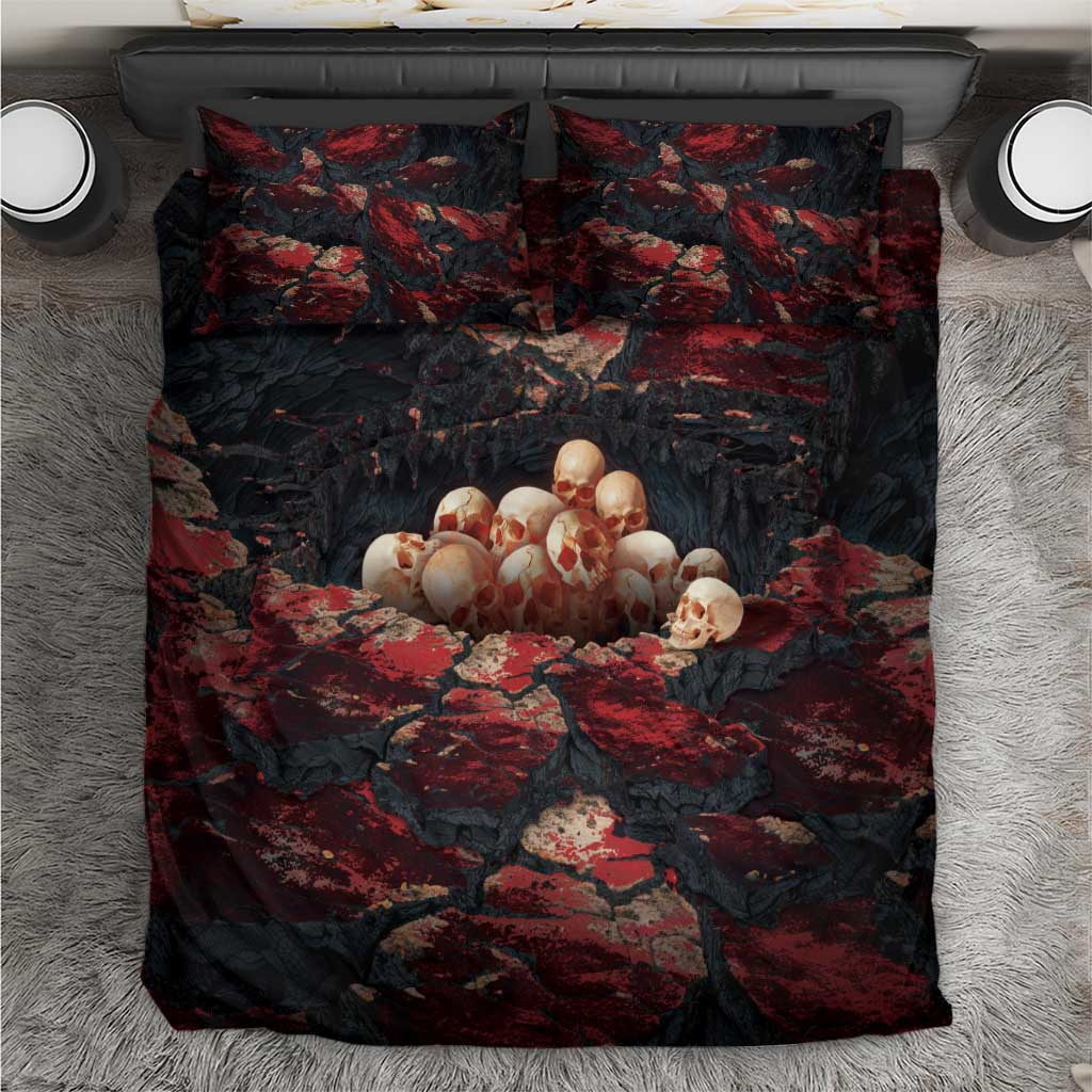 3D Illusion Skull Halloween Bedding Set Hell Pit DT05