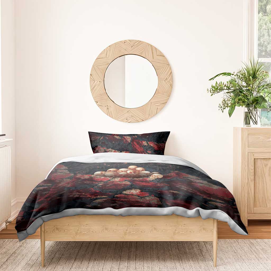 3D Illusion Skull Halloween Bedding Set Hell Pit DT05