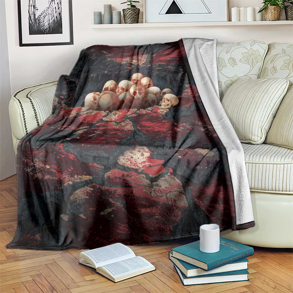 3D Illusion Skull Halloween Blanket Hell Pit - Wonder Print Shop