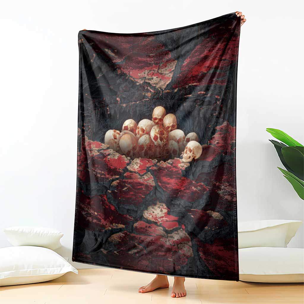 3D Illusion Skull Halloween Blanket Hell Pit - Wonder Print Shop