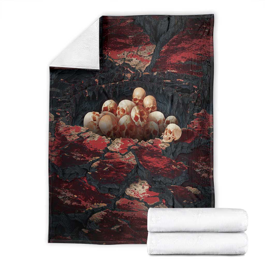 3D Illusion Skull Halloween Blanket Hell Pit - Wonder Print Shop