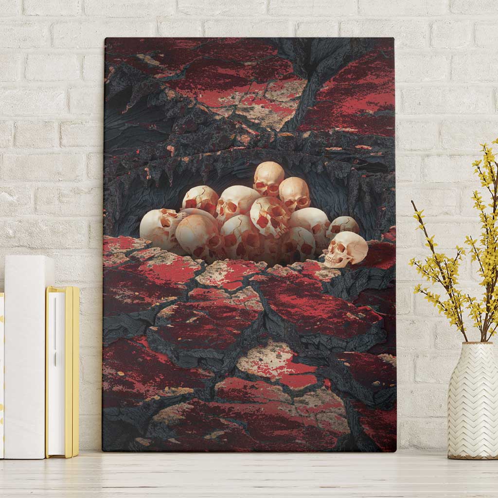 3D Illusion Skull Halloween Canvas Wall Art Hell Pit - Wonder Print Shop