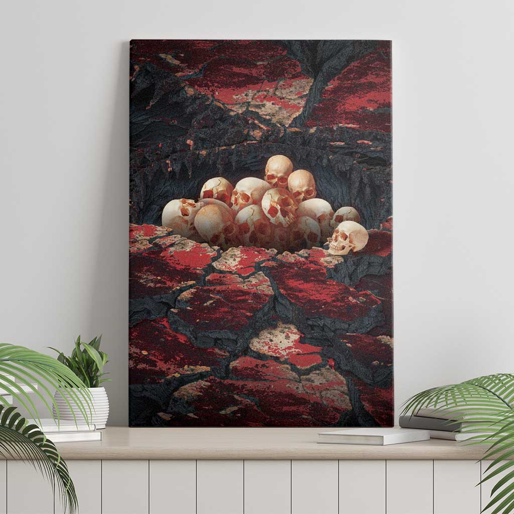 3D Illusion Skull Halloween Canvas Wall Art Hell Pit - Wonder Print Shop