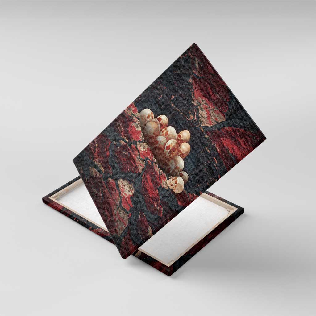 3D Illusion Skull Halloween Canvas Wall Art Hell Pit - Wonder Print Shop