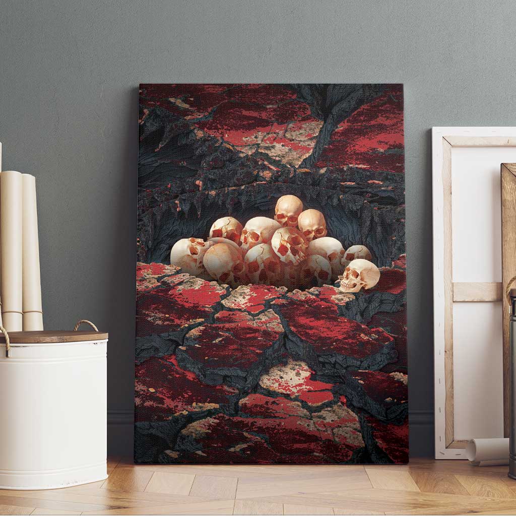 3D Illusion Skull Halloween Canvas Wall Art Hell Pit - Wonder Print Shop