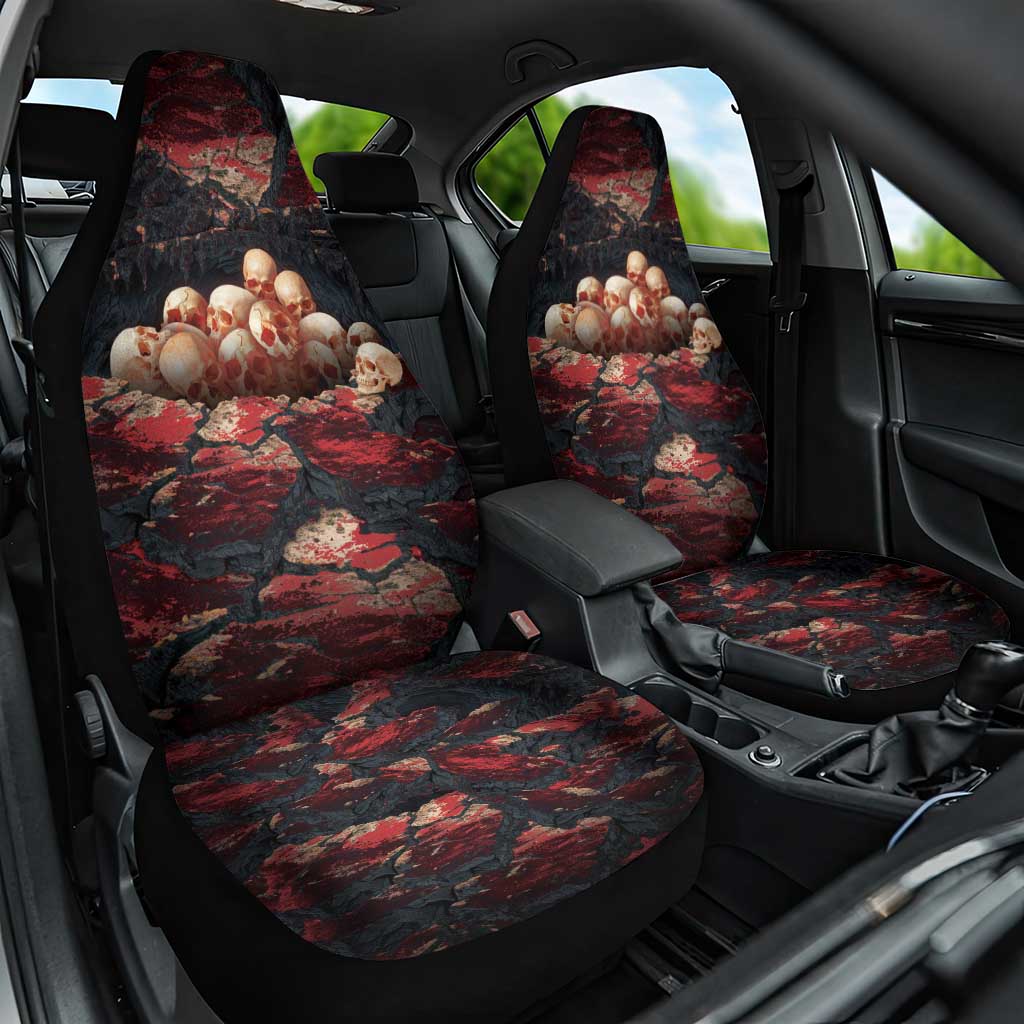 3D Illusion Skull Halloween Car Seat Cover Hell Pit DT05