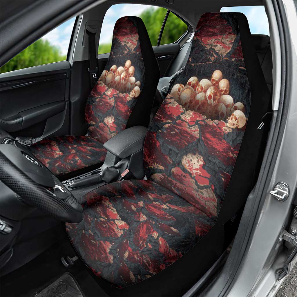 3D Illusion Skull Halloween Car Seat Cover Hell Pit DT05
