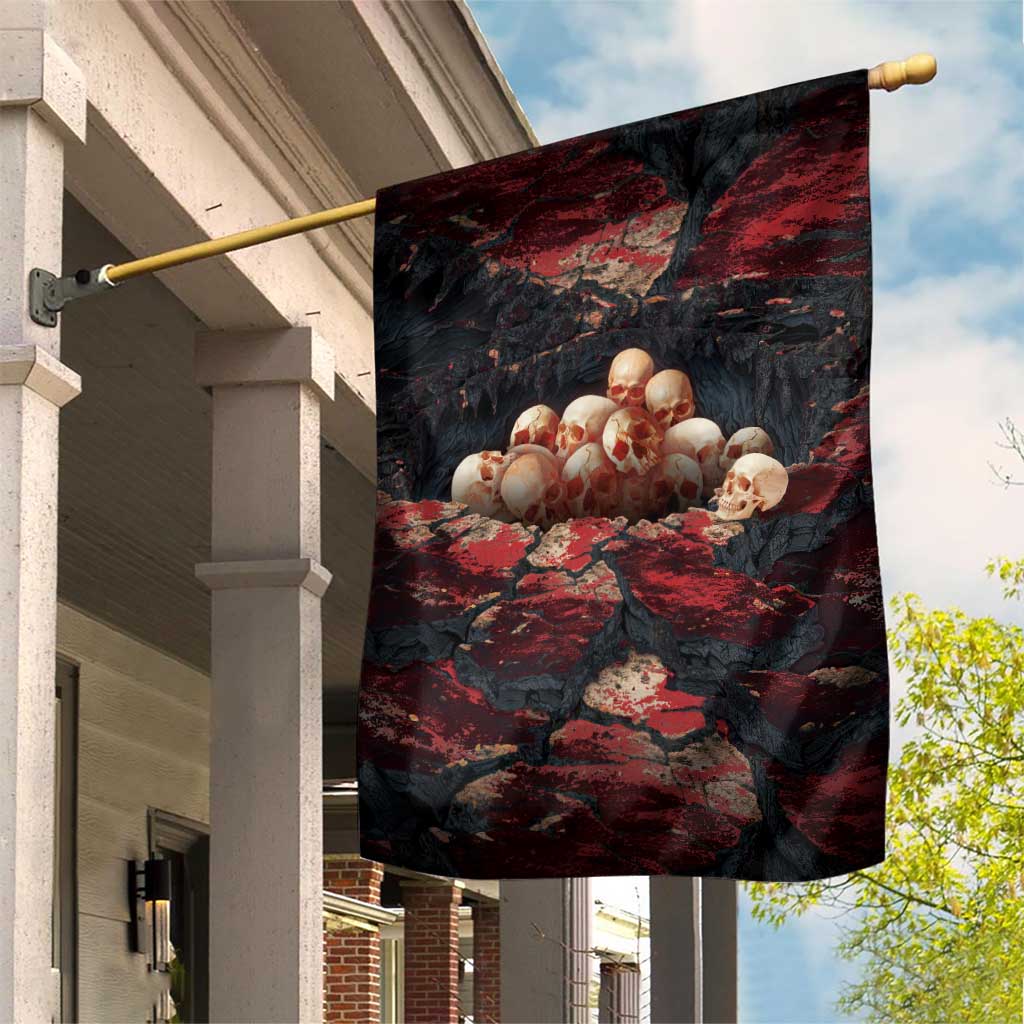 3D Illusion Skull Halloween Garden Flag Hell Pit - Wonder Print Shop