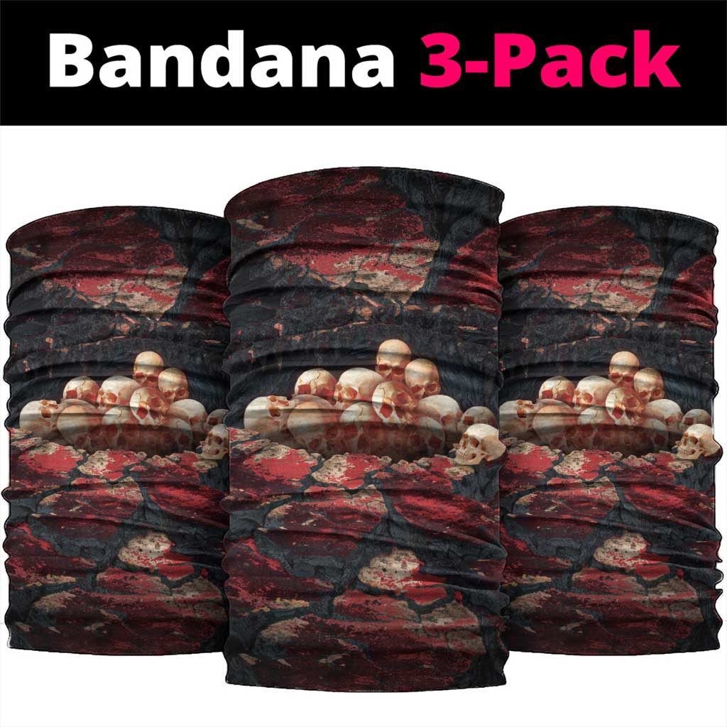 3D Illusion Skull Halloween Neck Gaiter Hell Pit - Wonder Print Shop