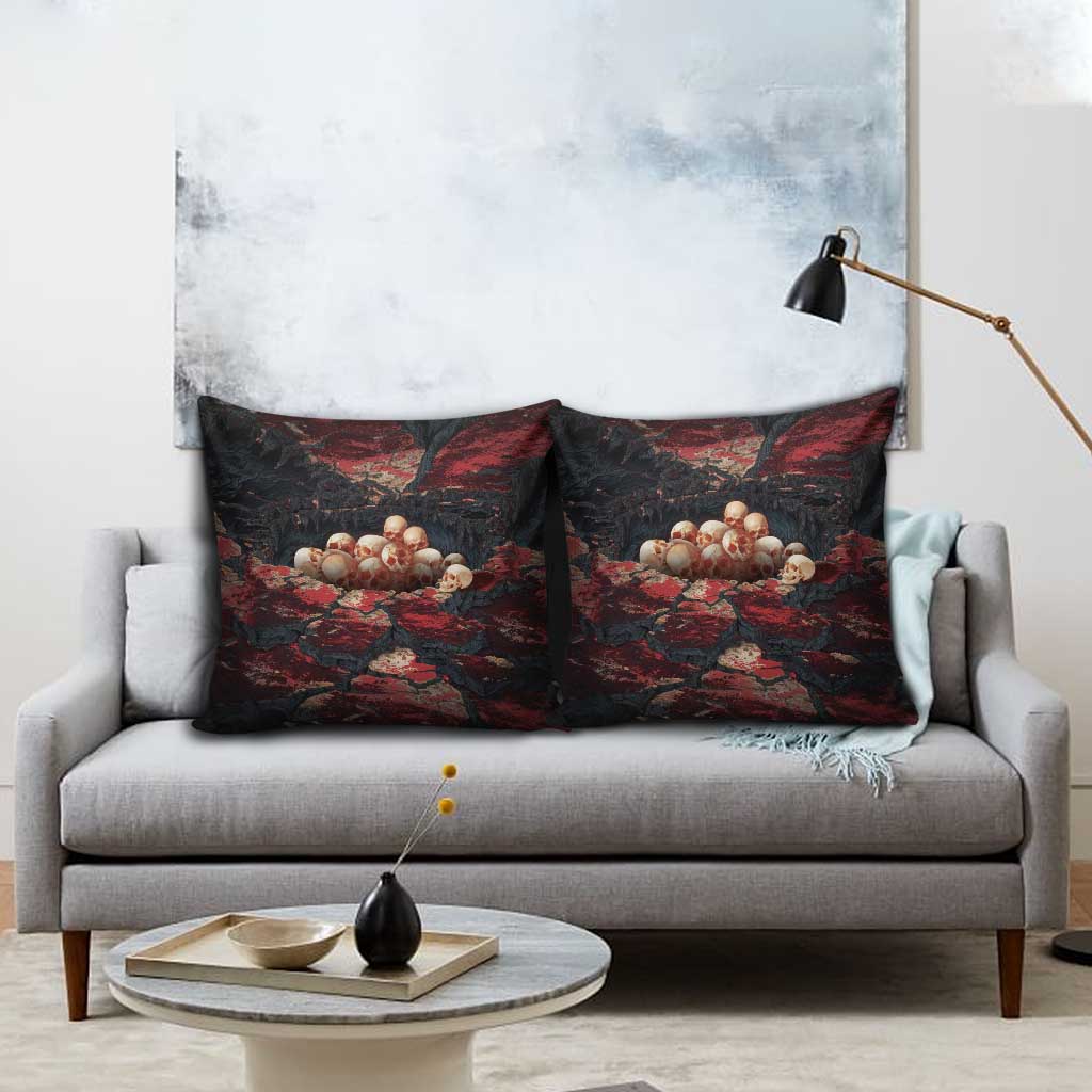 3D Illusion Skull Halloween Pillow Cover Hell Pit - Wonder Print Shop