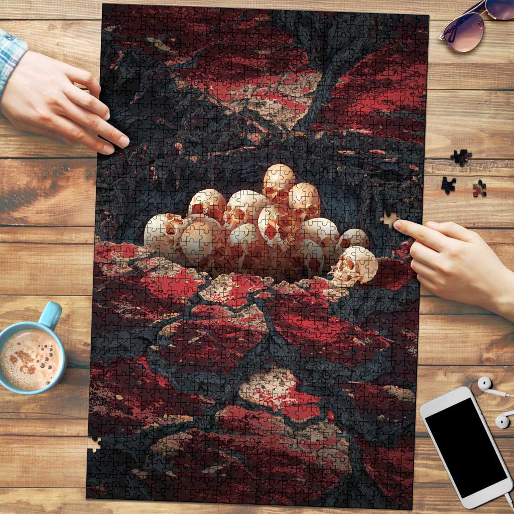 3D Illusion Skull Halloween Puzzle Hell Pit - Wonder Print Shop