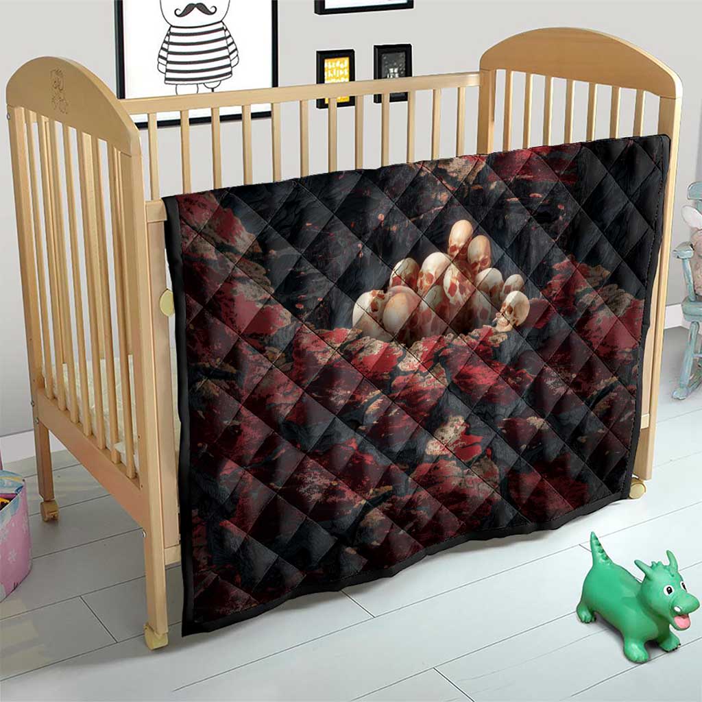 3D Illusion Skull Halloween Quilt Hell Pit - Wonder Print Shop
