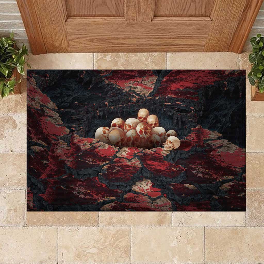 3D Illusion Skull Halloween Rubber Doormat Hell Pit - Wonder Print Shop