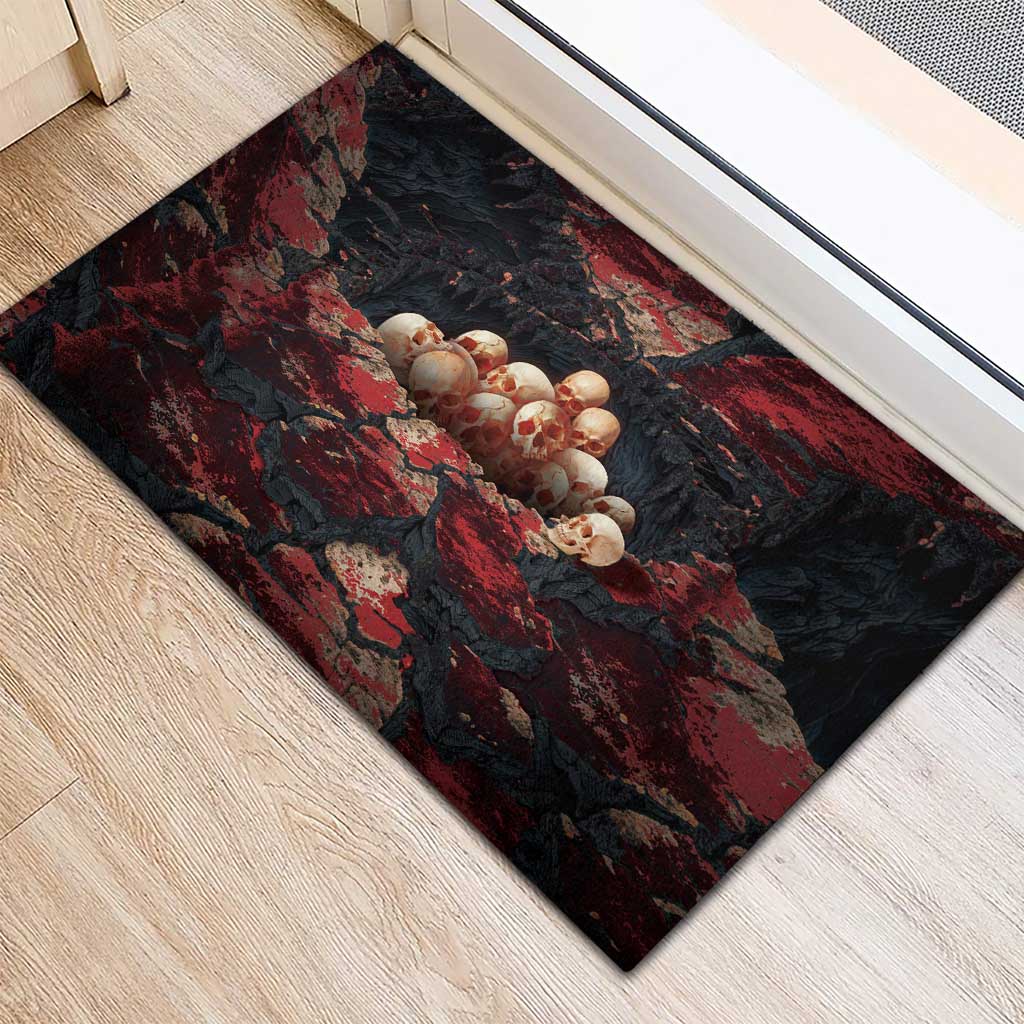 3D Illusion Skull Halloween Rubber Doormat Hell Pit - Wonder Print Shop